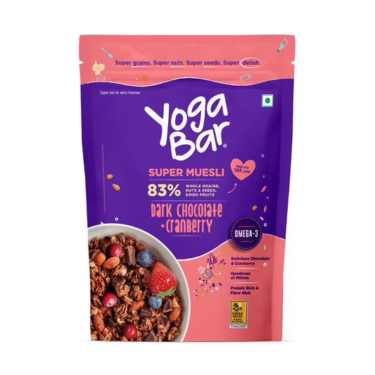 Dark Chocolate Cranberry Muesli - Wheat-Free Indulgent Breakfast