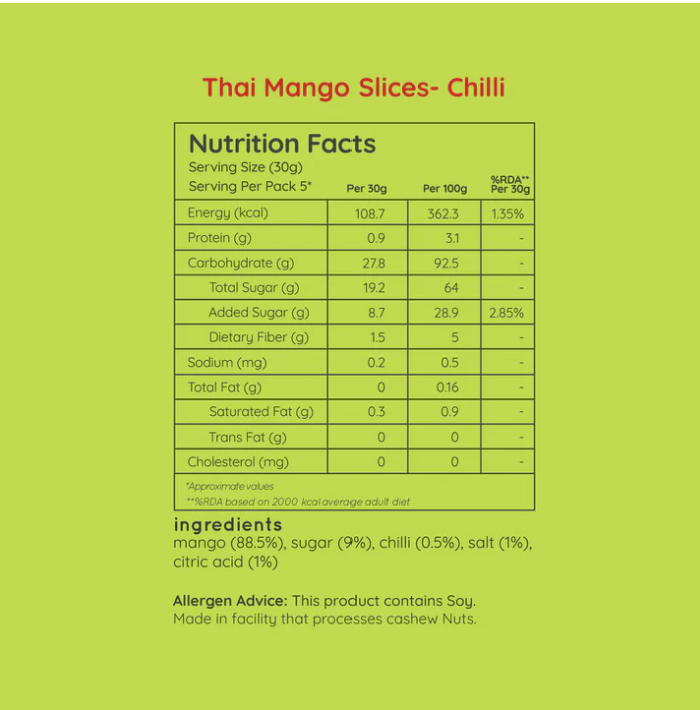 Thai Mango Slices - Chili