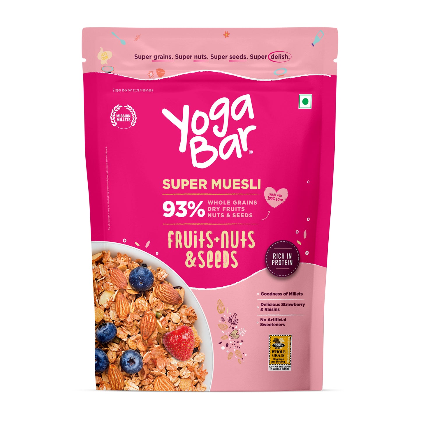 Fruits, Nuts & Seeds Muesli - Wheat-Free with Real Strawberry